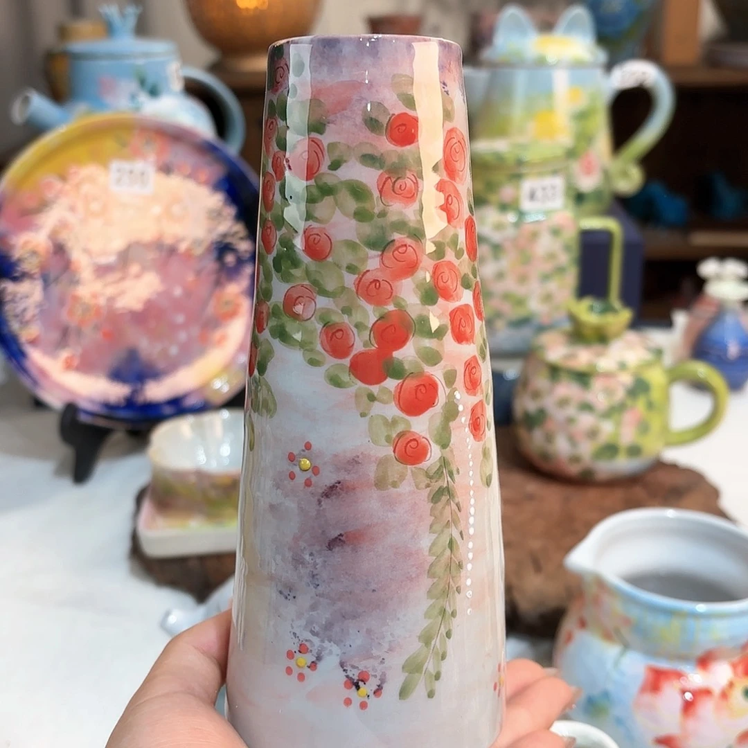 景德镇手绘高温釉下彩陶瓷茶具