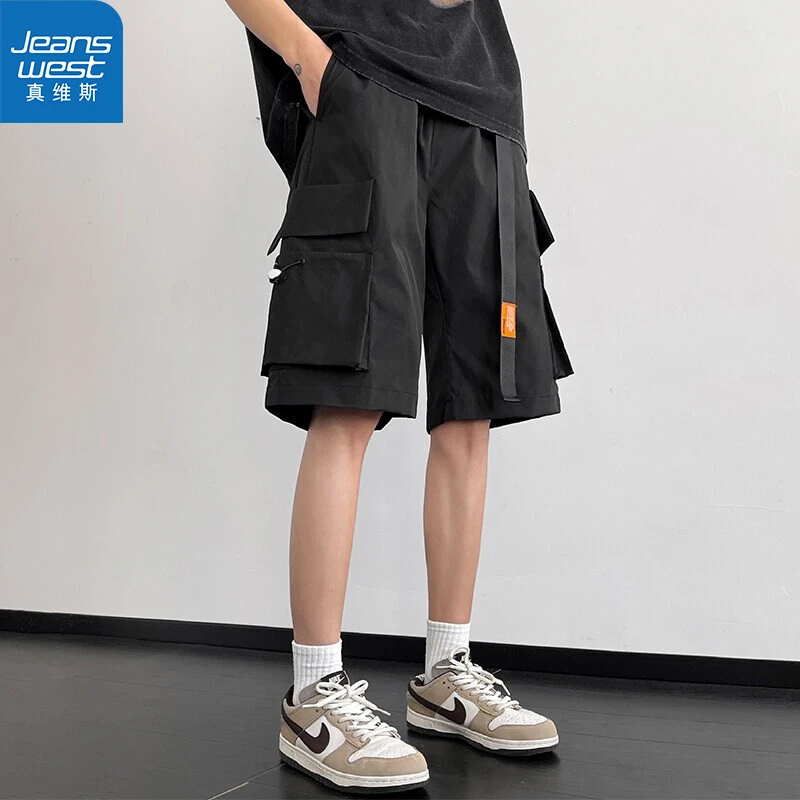 【真维斯】美式机能工装短裤男夏季直筒五分裤潮牌薄款宽松休闲裤子