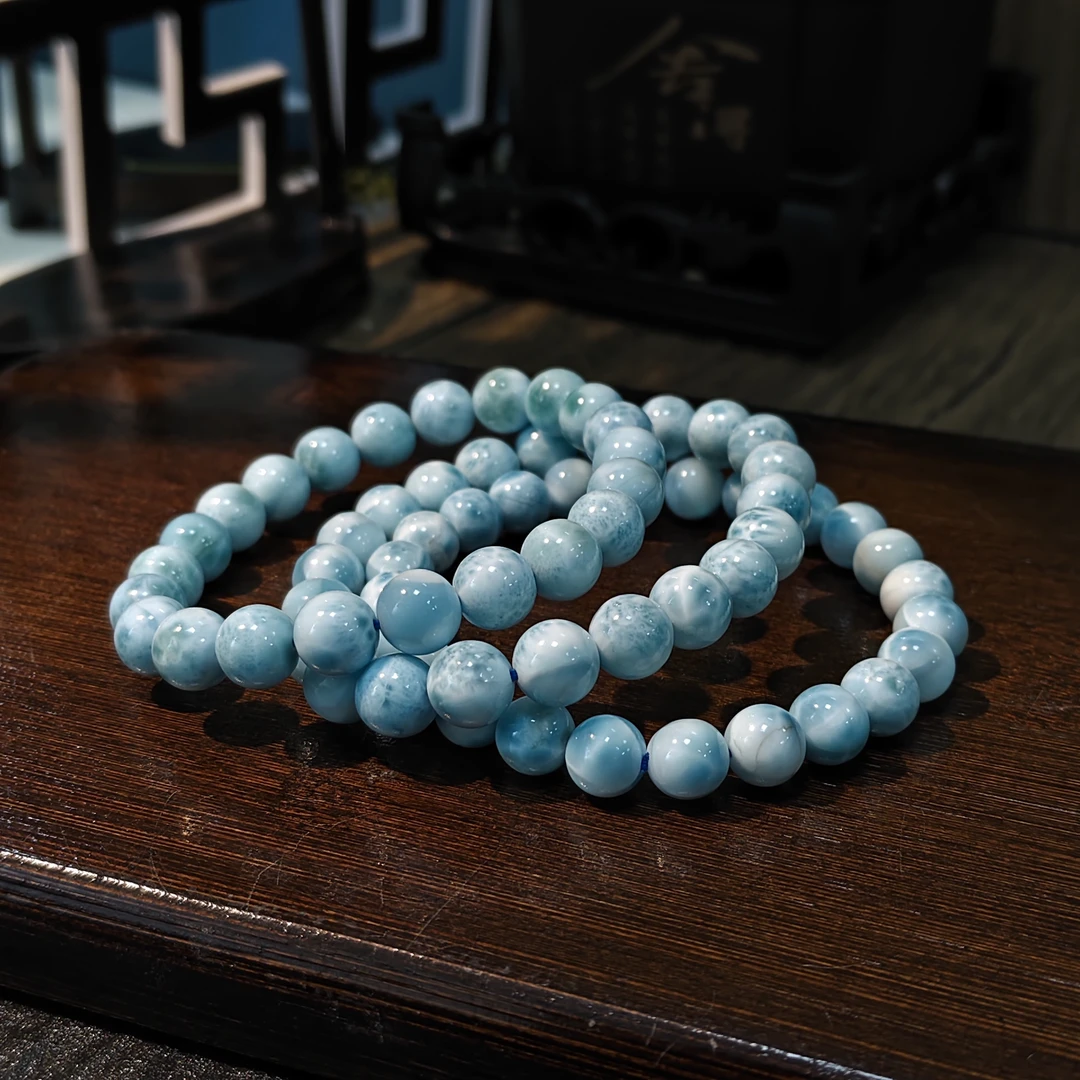 【书记甄选】天然海纹石单圈手链 多样性发一件 约8mm 318XL