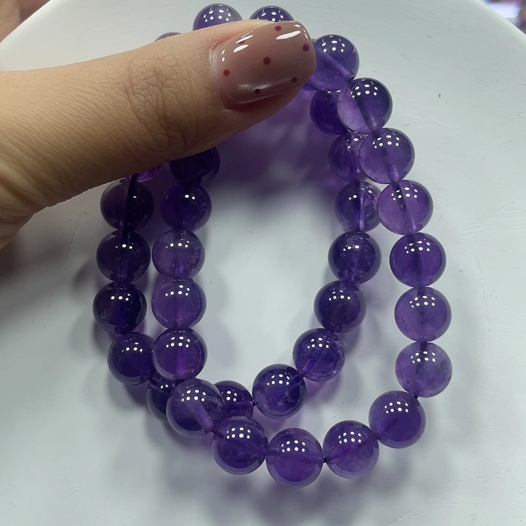 水晶手串未镶嵌紫水晶手串10M多样性发一