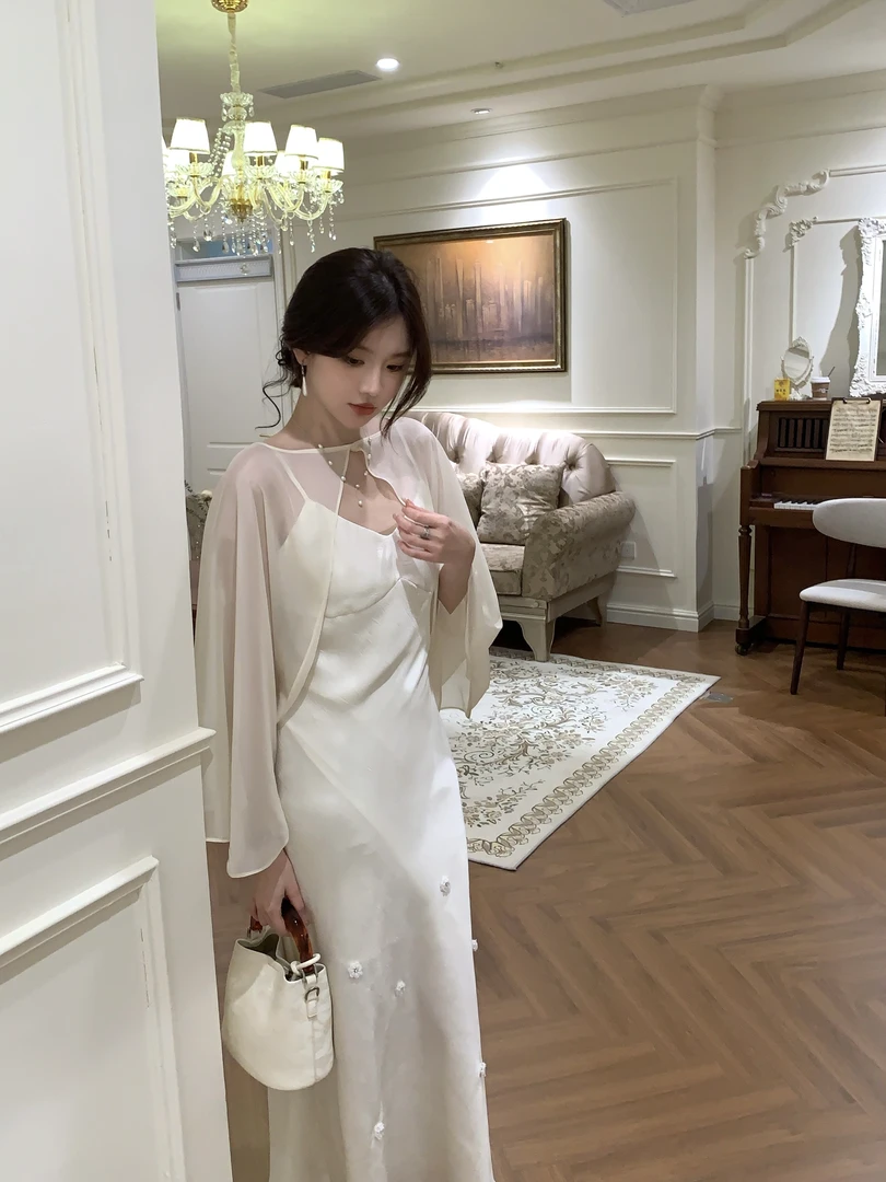 【芝士Cheese】感觉至上 气质时尚显瘦女士法式长款轻奢设计连衣裙