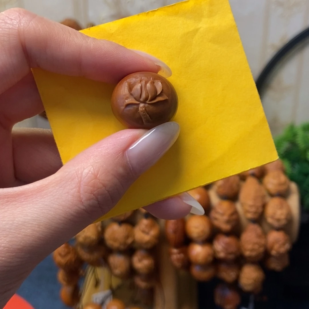 橄榄核手串/手链纯手浮雕荷花