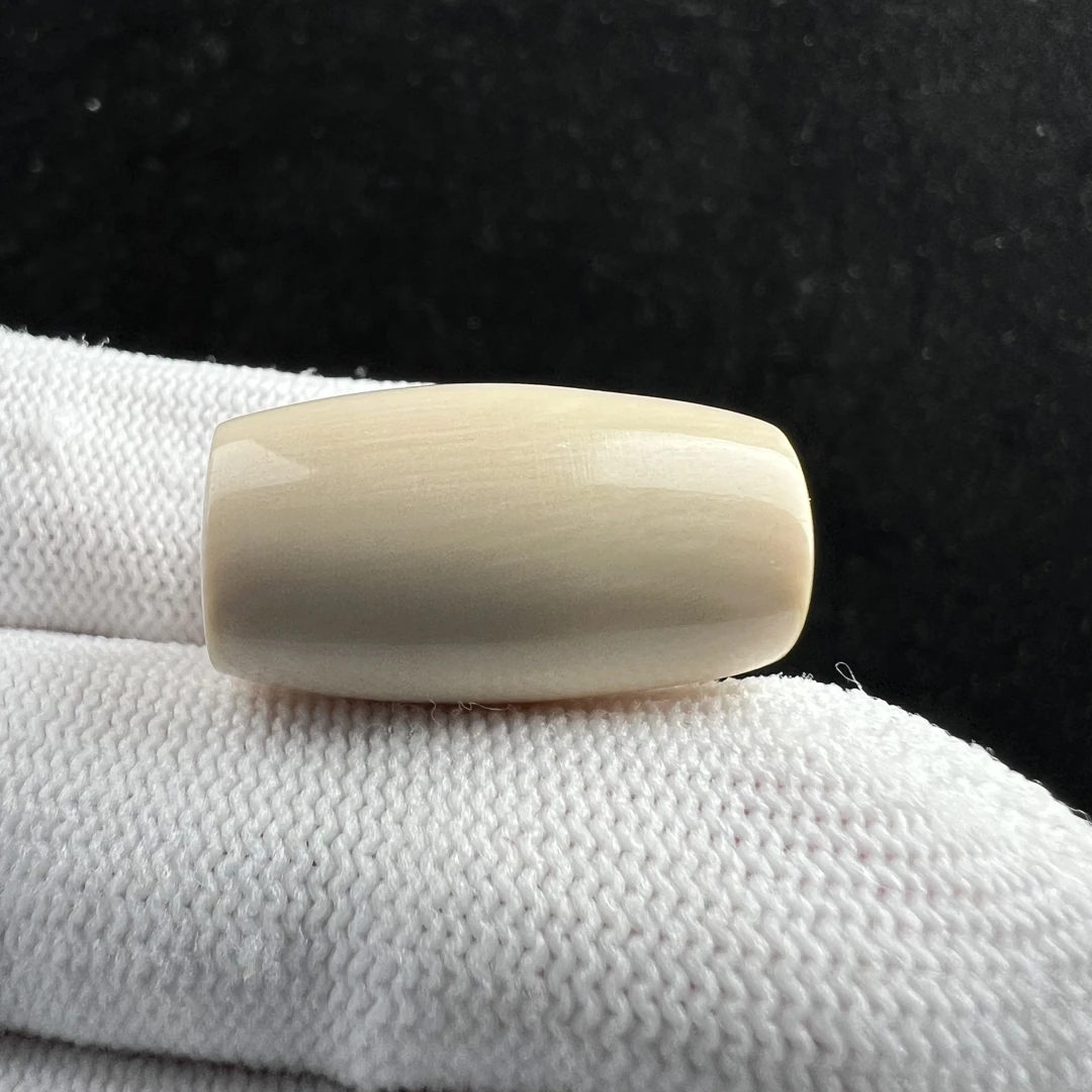D5792天然猛犸象牙勒子桶珠13.6*24.5mm支持鉴定假一罚四