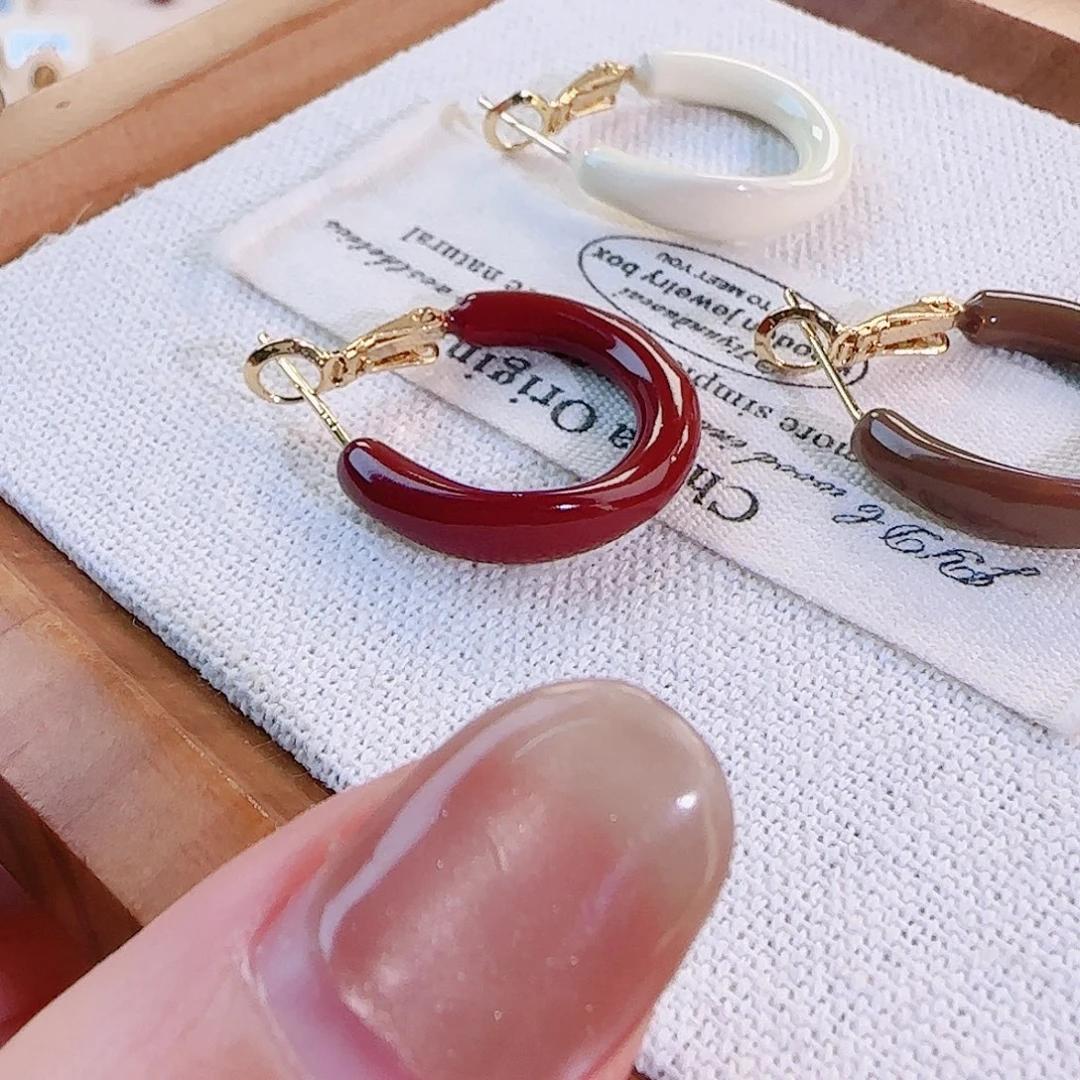 仿珍珠铜合金925银耳圈