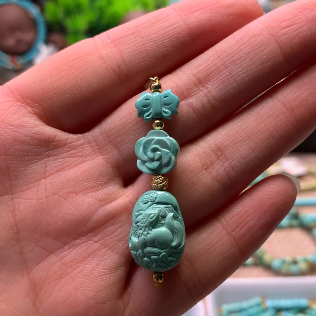 绿松石未镶嵌配饰