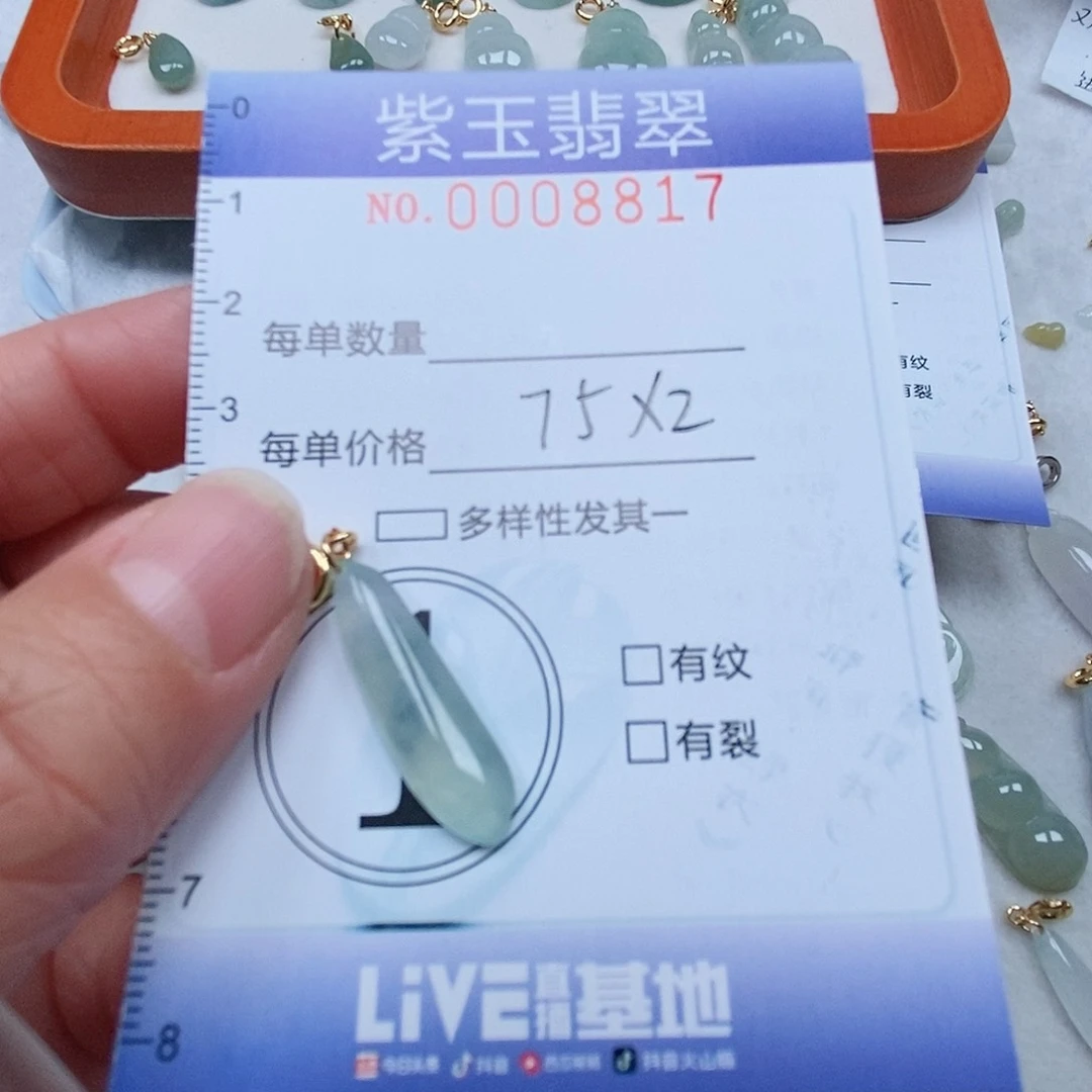 颈饰未镶嵌翡翠橘*、冰透福瓜