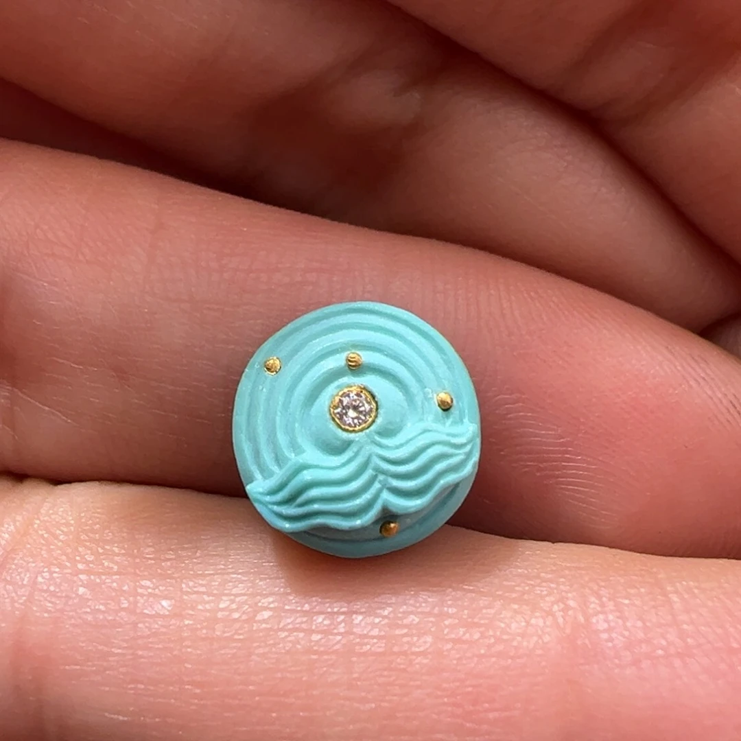 绿松石戒指未镶嵌配件