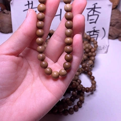 檀香木手串/手链檀香黑肉0.8/25单圈顺纹