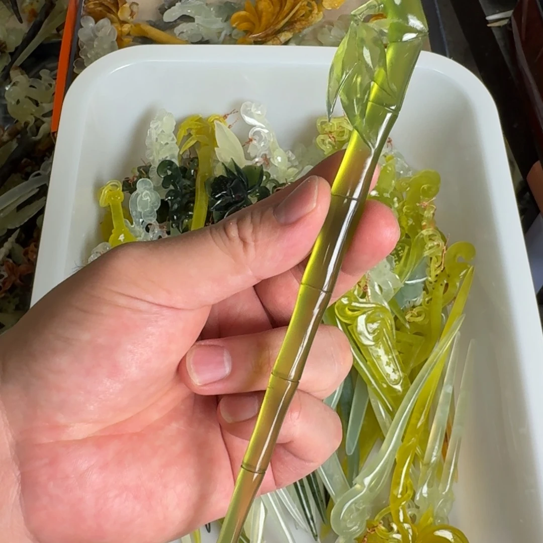 岫玉发饰未镶嵌岫玉发簪就是好看