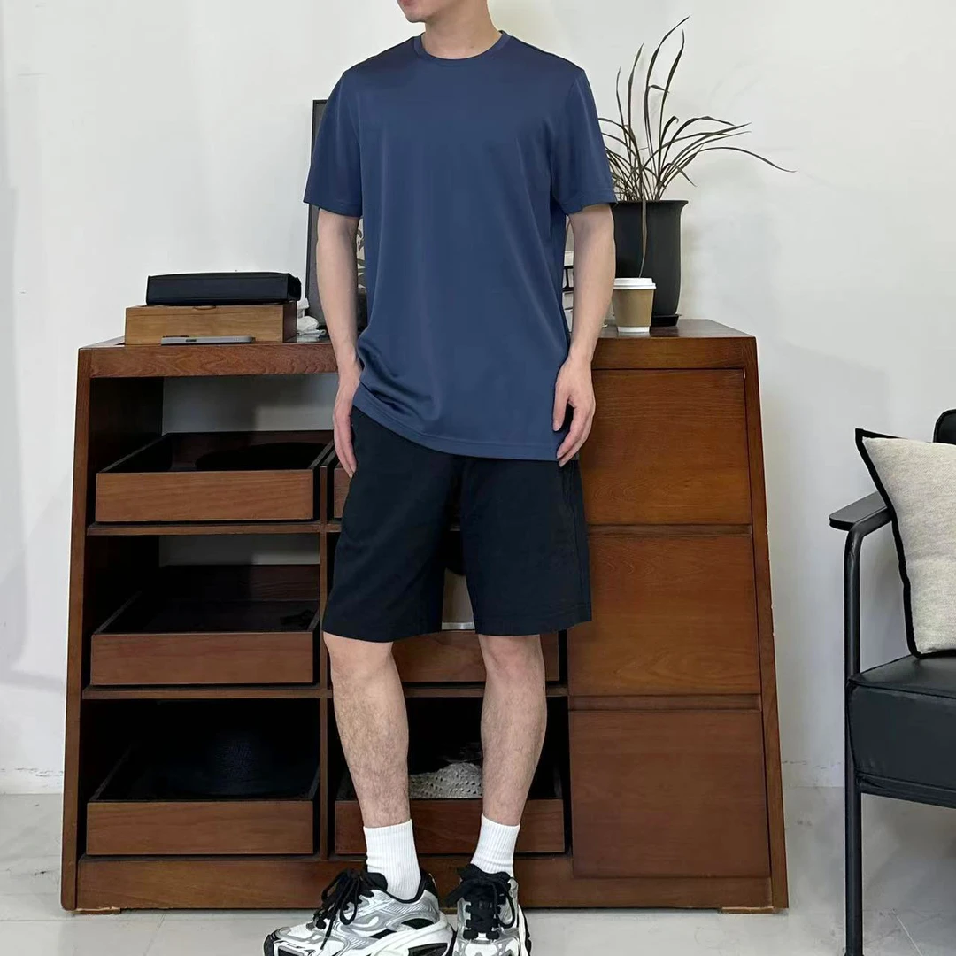 euri 巨牛T第二弹丨100桑蚕丝针织白厂丝凉爽男士圆领T恤-MY6015