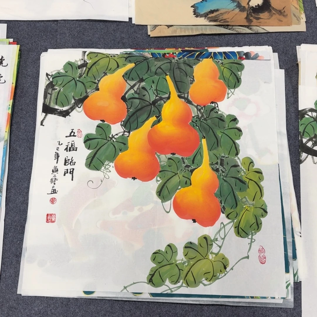 国画68×68精品手绘画画画