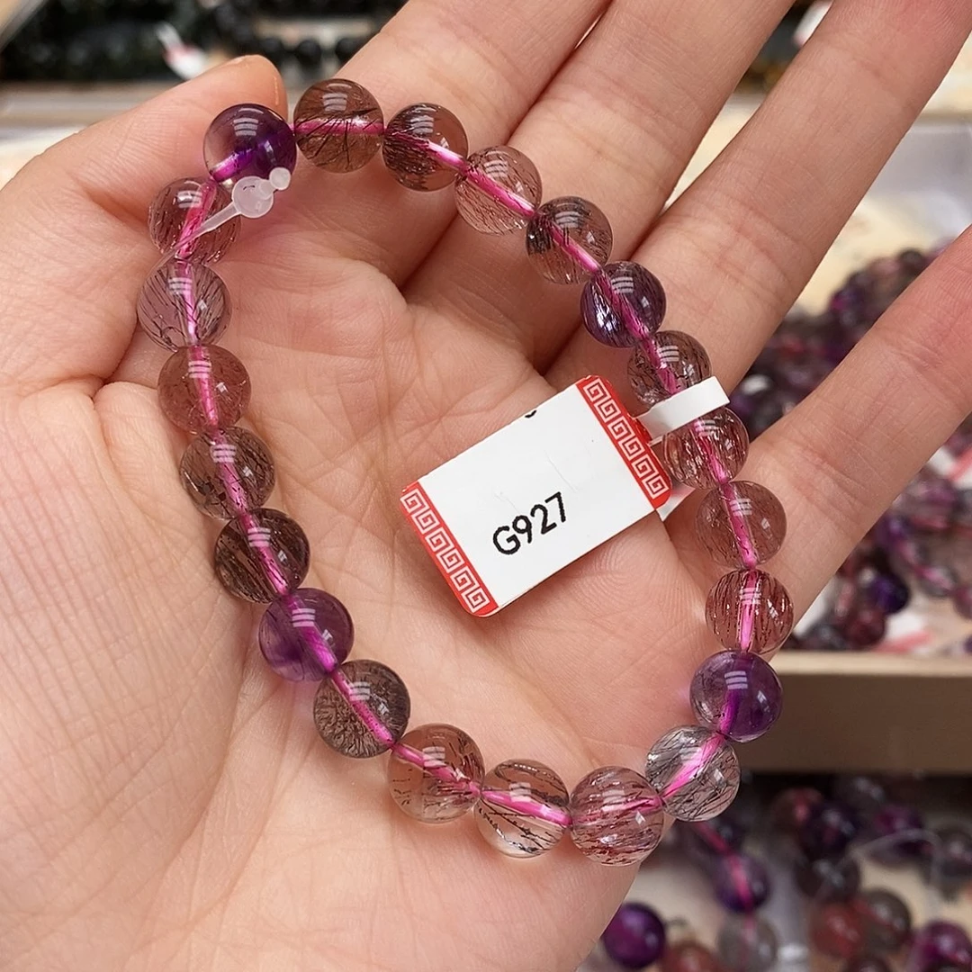 未镶嵌手链水晶G927 超七 8m+