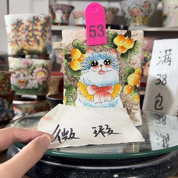 景德镇手绘花盆幸运花盆