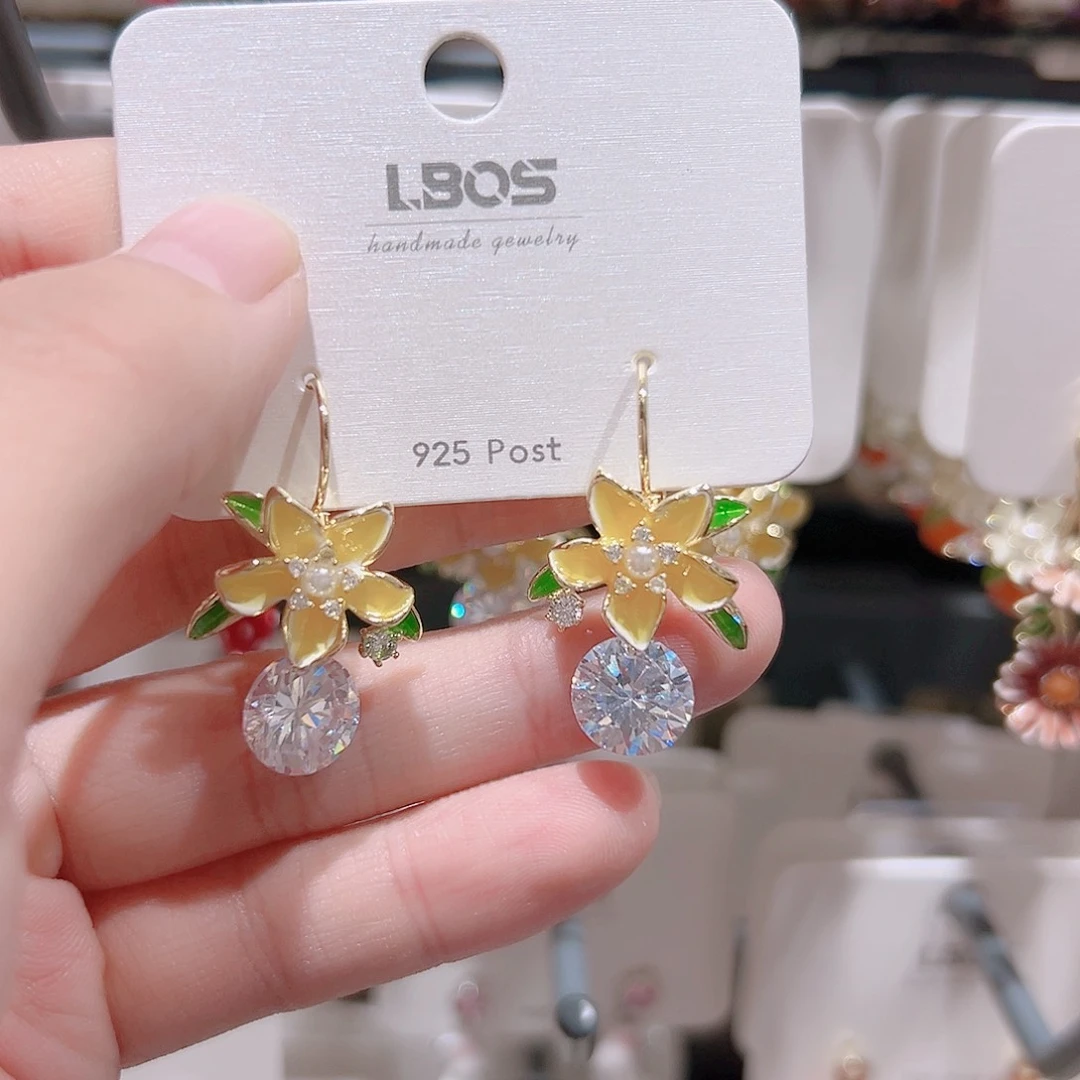 琉璃纯铜合金耳环的