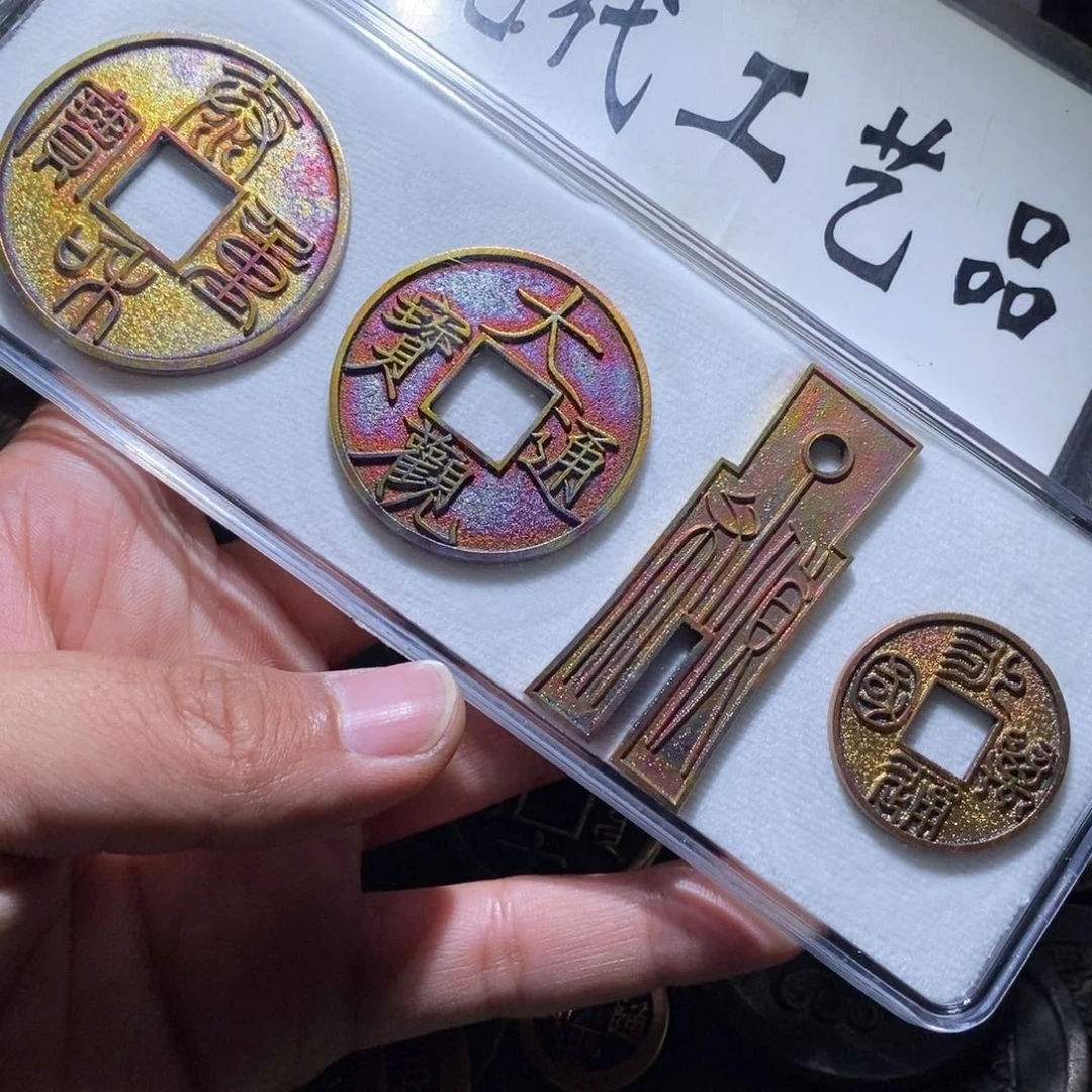 铜工艺品祈福坑古泉四美