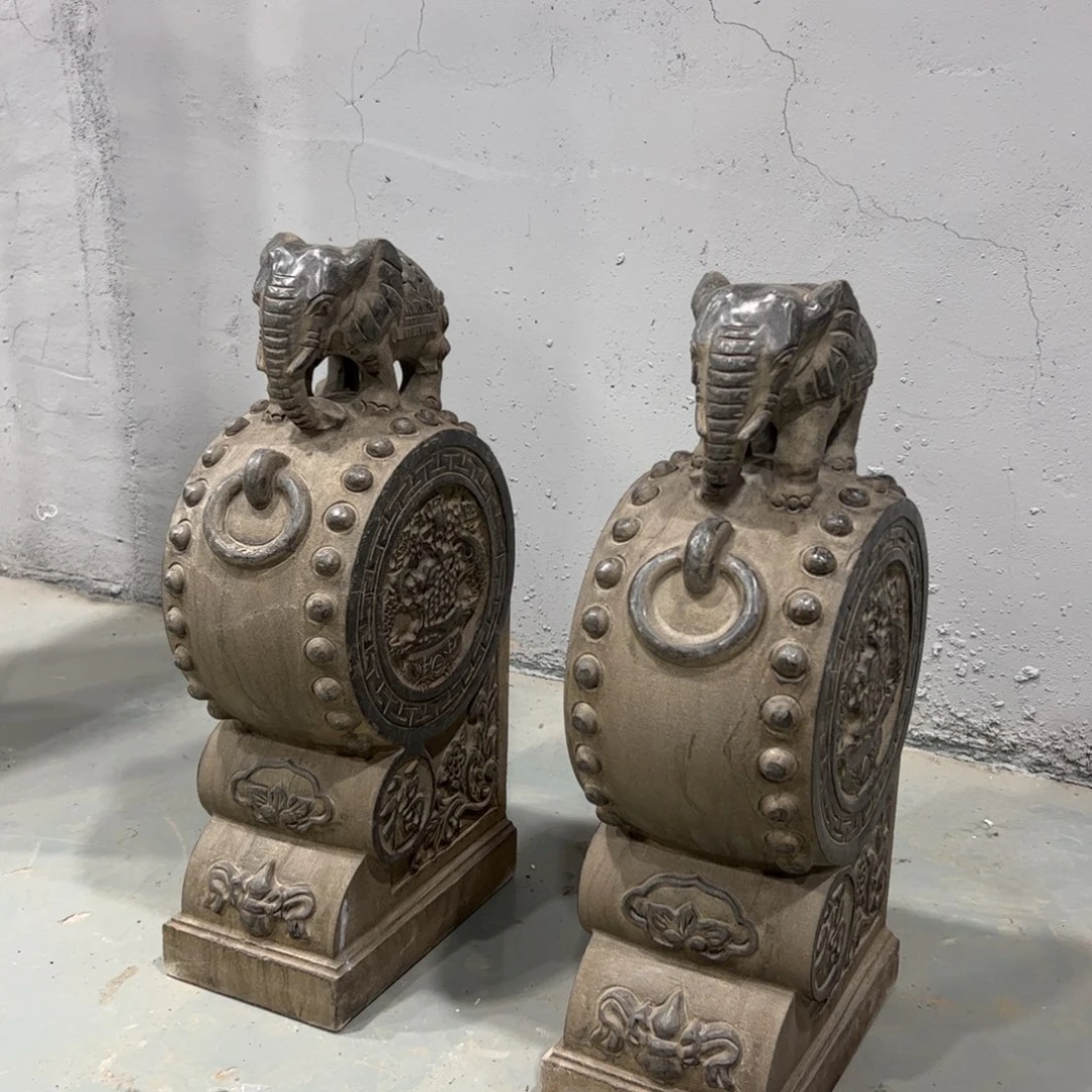 抱鼓石黑青石不包邮