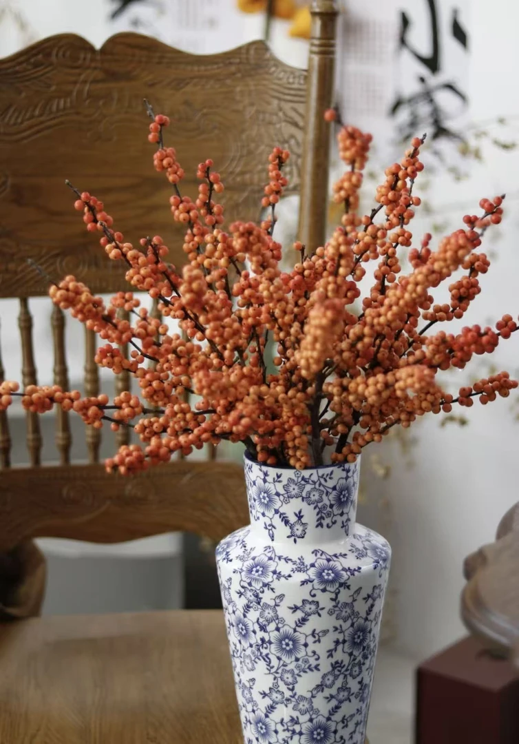 【爱马橙色冬青】AAA级50cm北美冬青鲜切枝水培鲜花基地现采现发