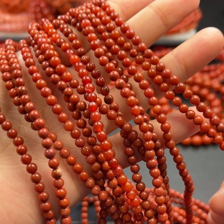 南红玛瑙未镶嵌多样性发货默认微瑕称重4mm2条