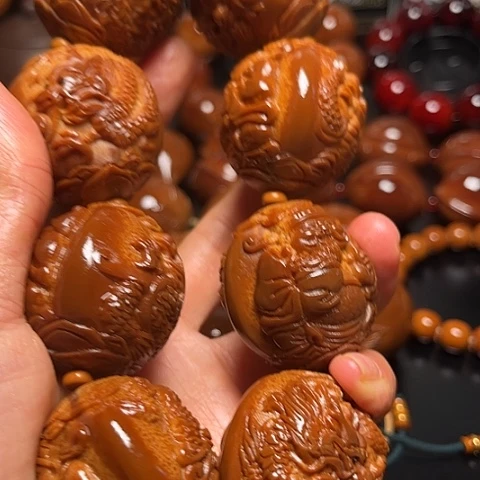 新***程手串/手链橄榄核龙财