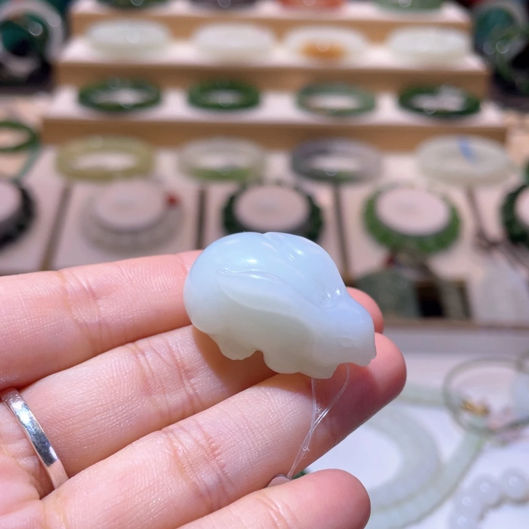 颈饰未镶嵌和田玉高品羊脂前途无量