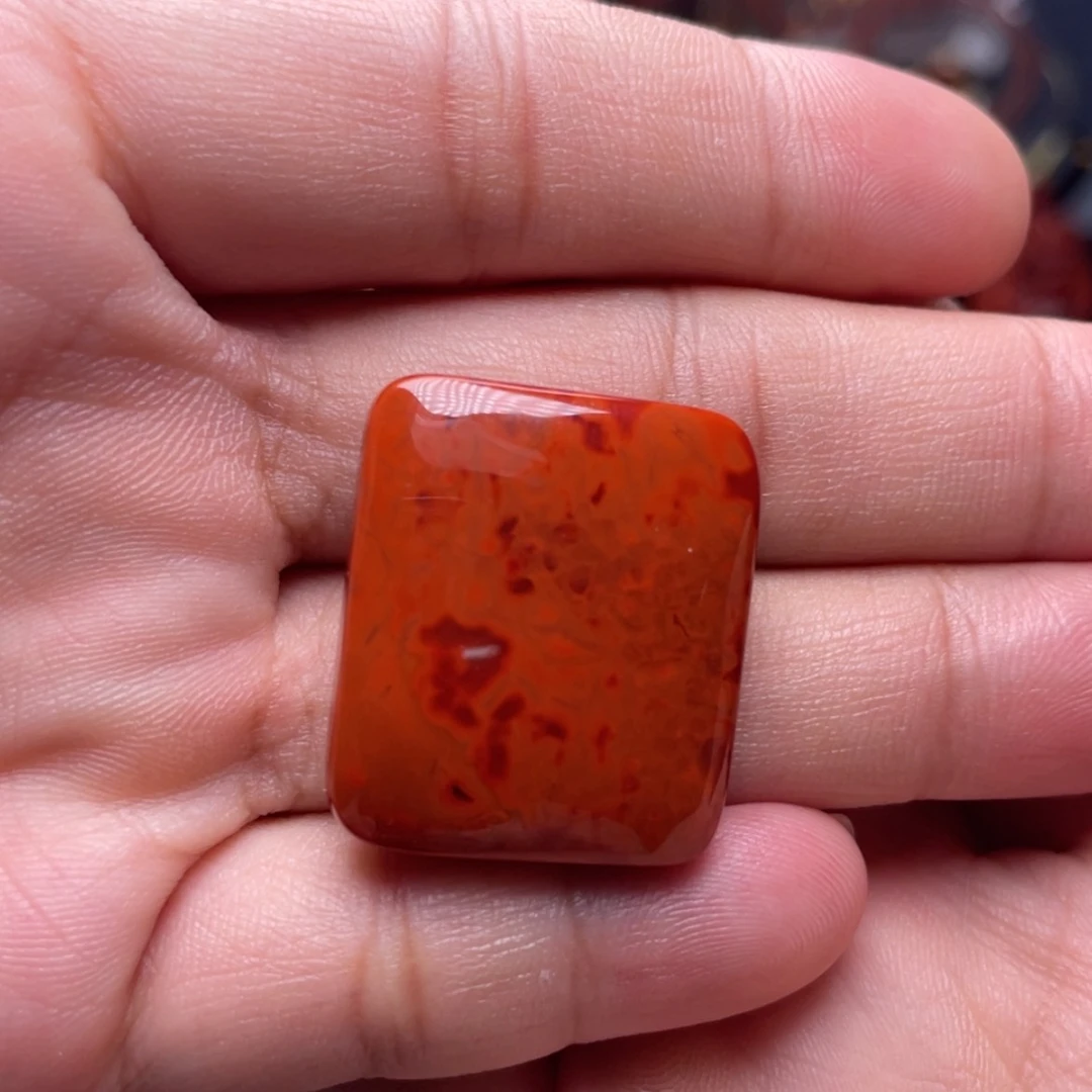 【闪购商品】未镶嵌火焰纹无事牌南红玛瑙