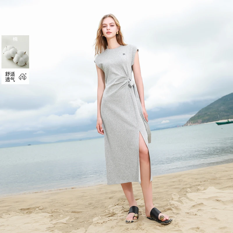 【大瑶专享】D402FM11HL20三彩2025夏季新款设计感连衣裙收腰dbx