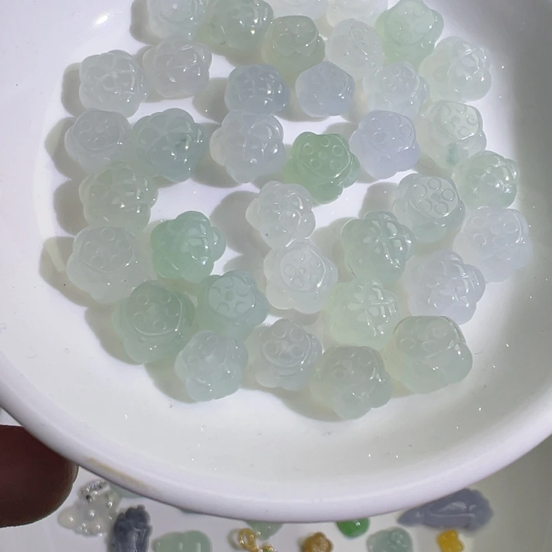 翡翠散珠翡翠莲花珠