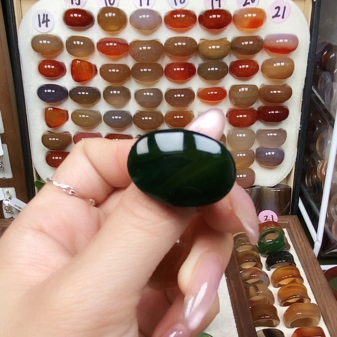 【***】玛瑙/玉髓未镶嵌戒指