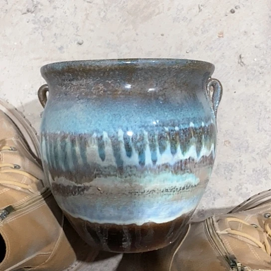 紫砂花盆瑕疵19高度18灰尘