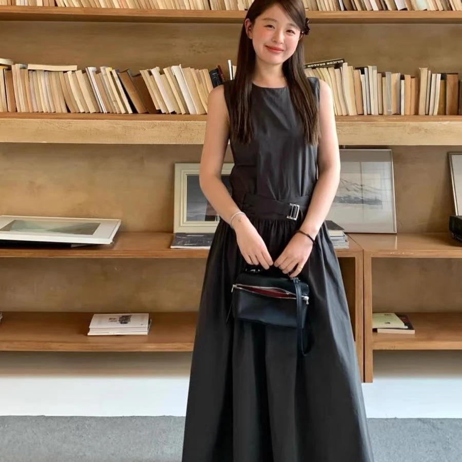 【小小韩】卡罗纳 初夏简约气质慵懒优雅法式显瘦长裙连衣裙/3089