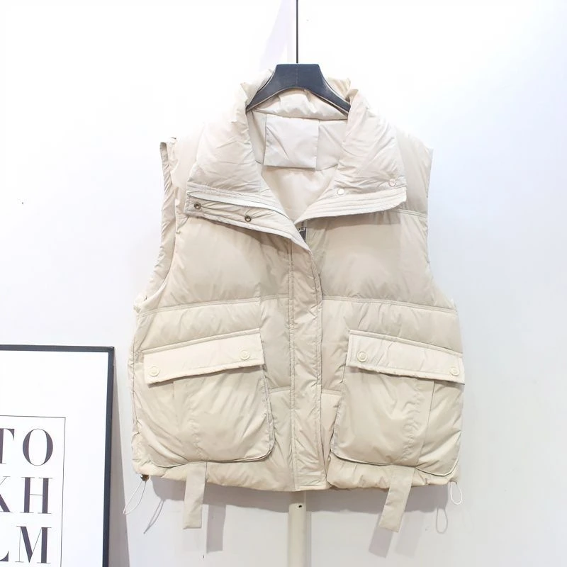 VONSRMAN立领马甲羽绒服女冬季2025新款休闲气质加厚保暖短款外套