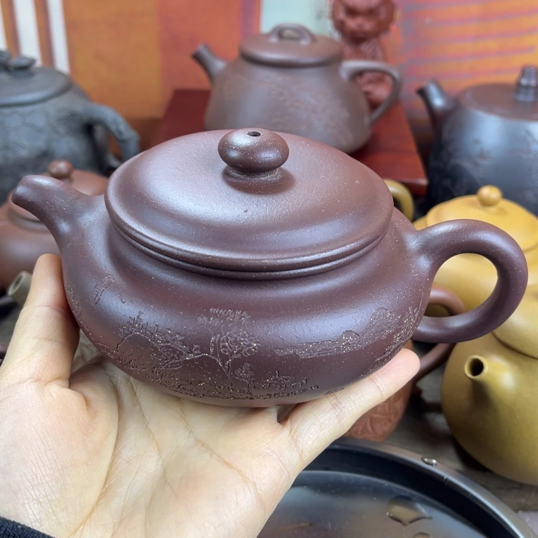 紫砂茶壶宜兴紫砂壶微瑕盖鼓包