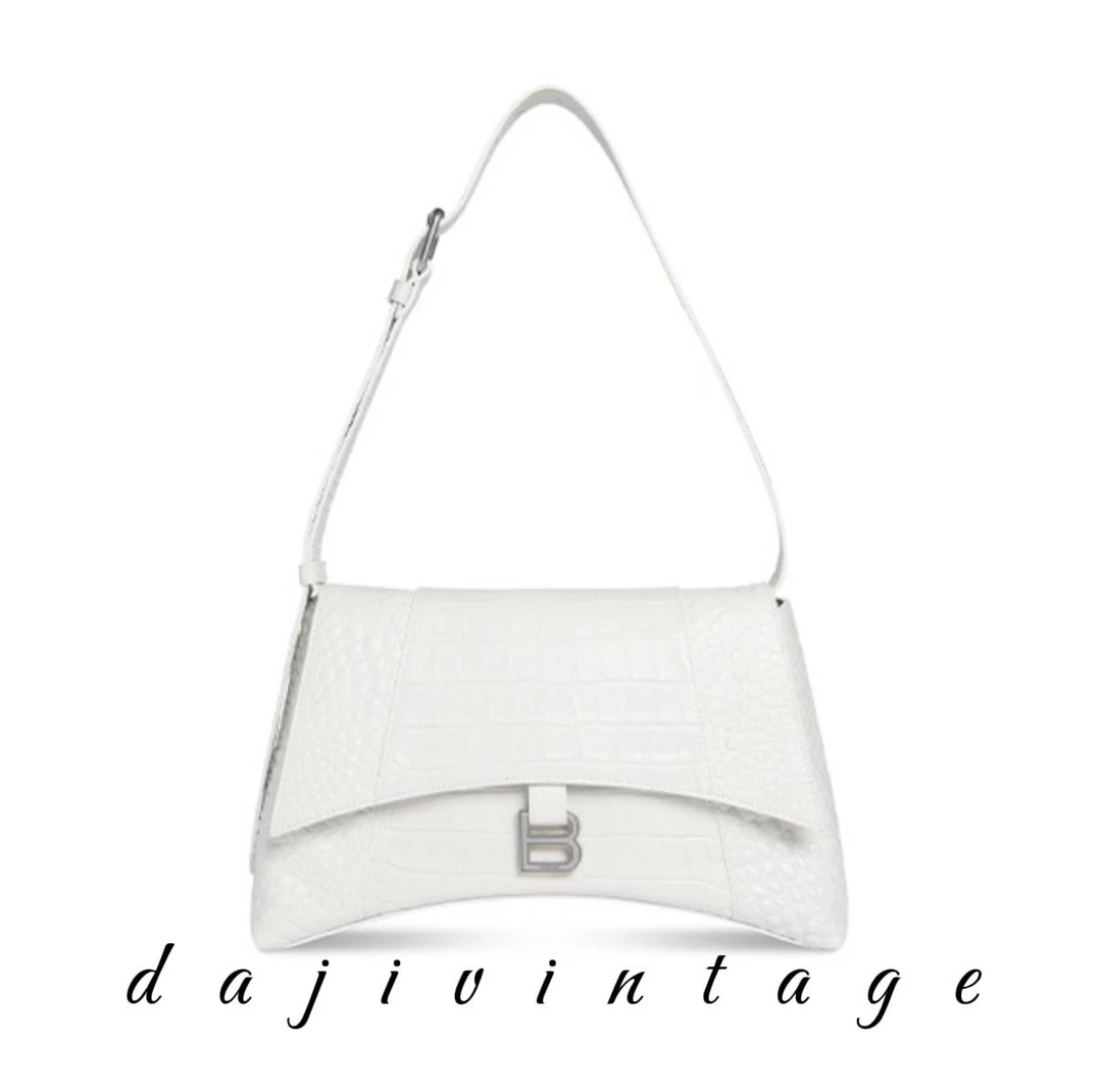 99新 Balenciaga/巴黎世家 大吉中古3/巴黎世家白银Downtown单肩