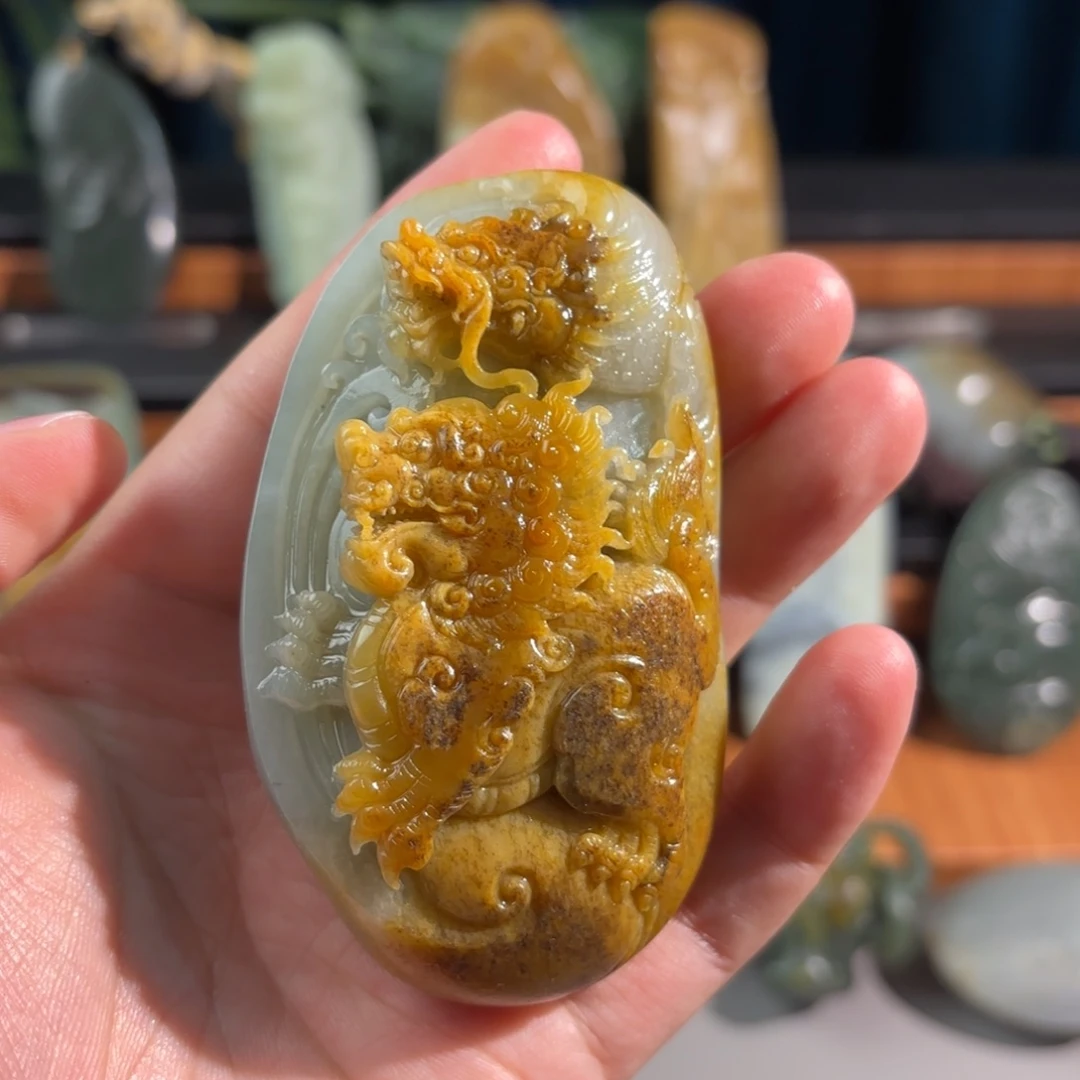 和田玉未镶嵌挂件