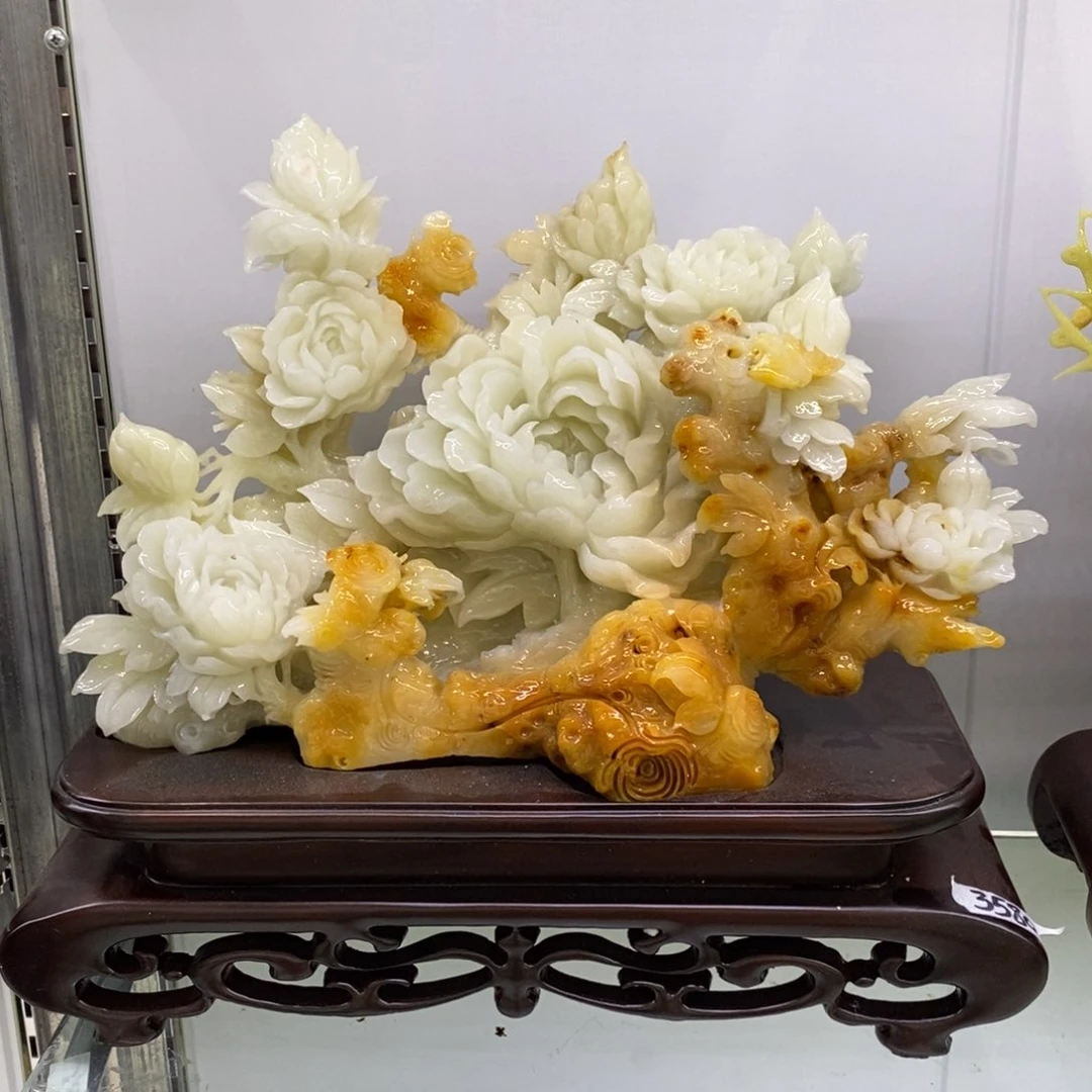 【闪购商品】玉江**月家居摆件手工雕刻