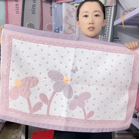 棉特价紫色椰子树纯棉