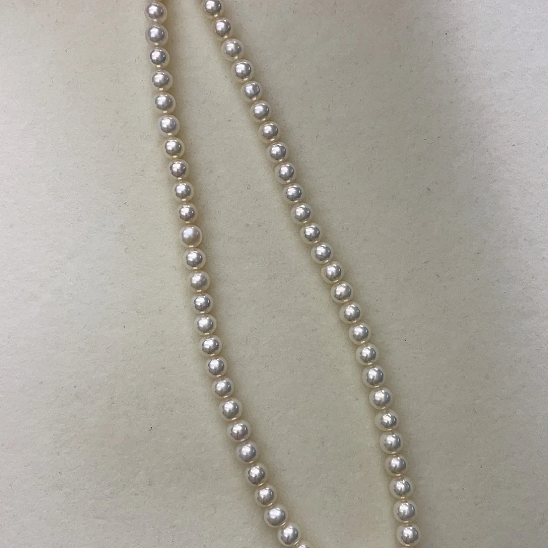 项链银S925镶嵌淡水珍珠