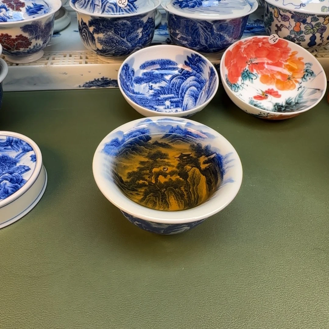 纯手工纯手绘茶具石头88