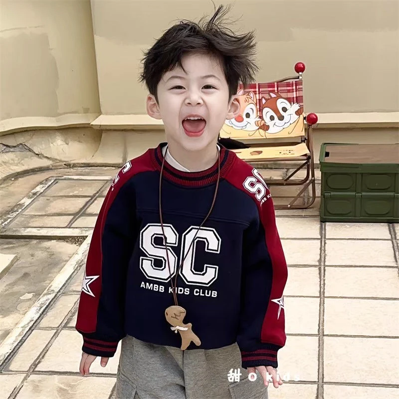 韩国童装男童春秋韩版套装儿童韩范日系痞帅卫衣套装