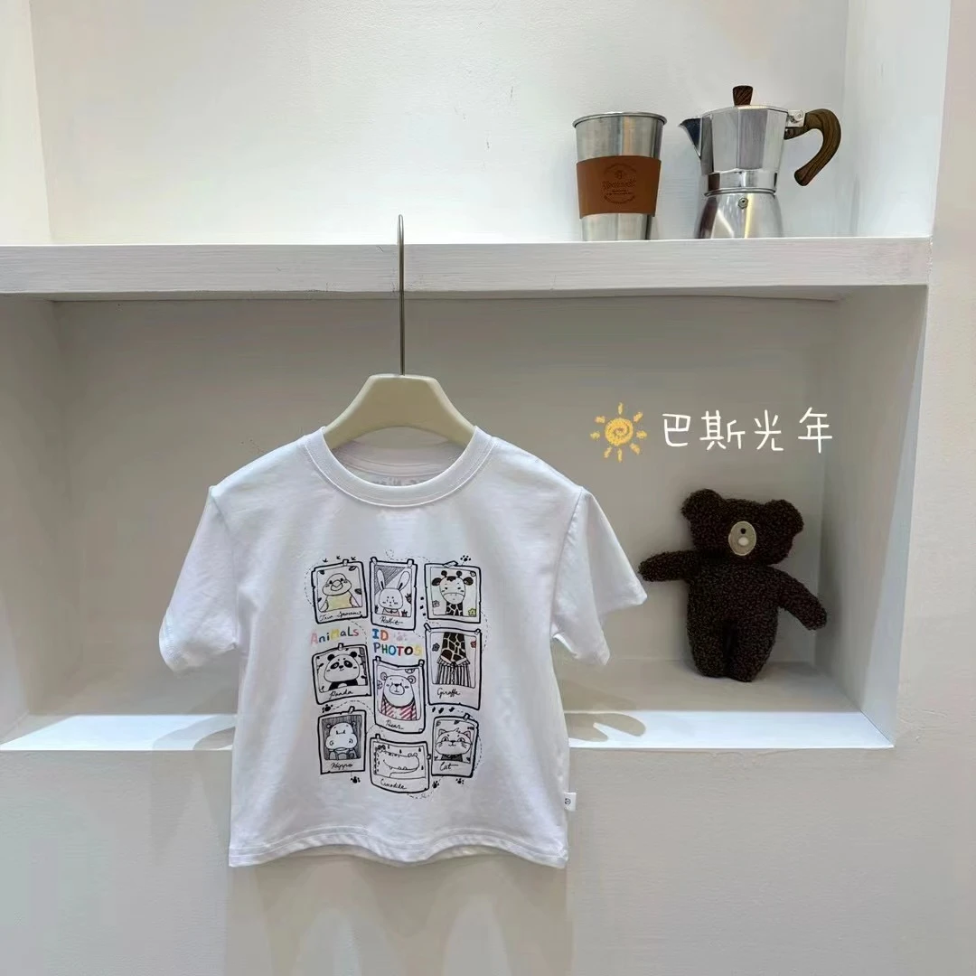 女童白色卡通光变上衣（BSGN-5008-夏A）