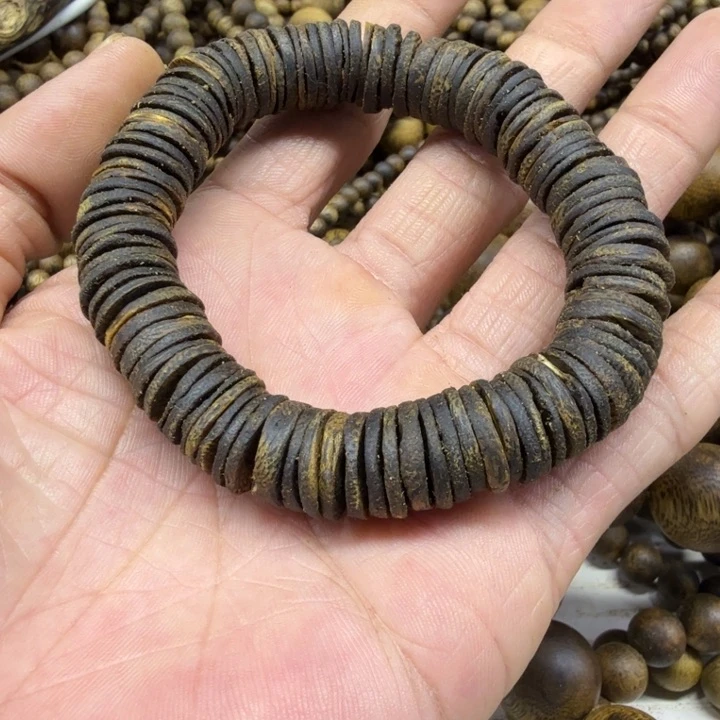 手串沉香1.2沉水片片珠