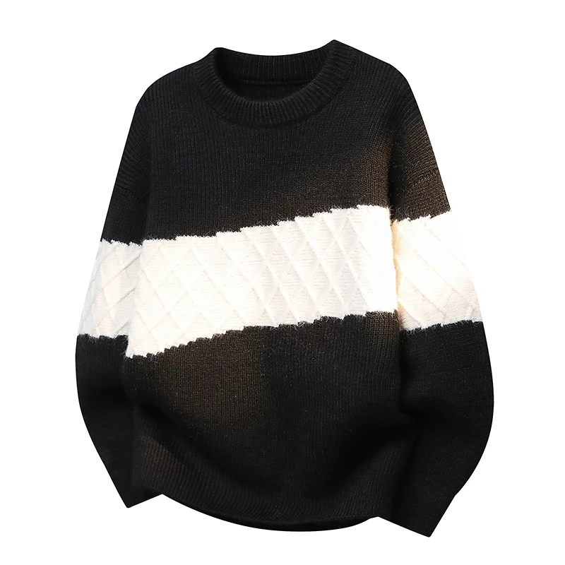 高品质针织圆领秋冬毛衣男加厚保暖男女休闲合体男毛衣情侣外套