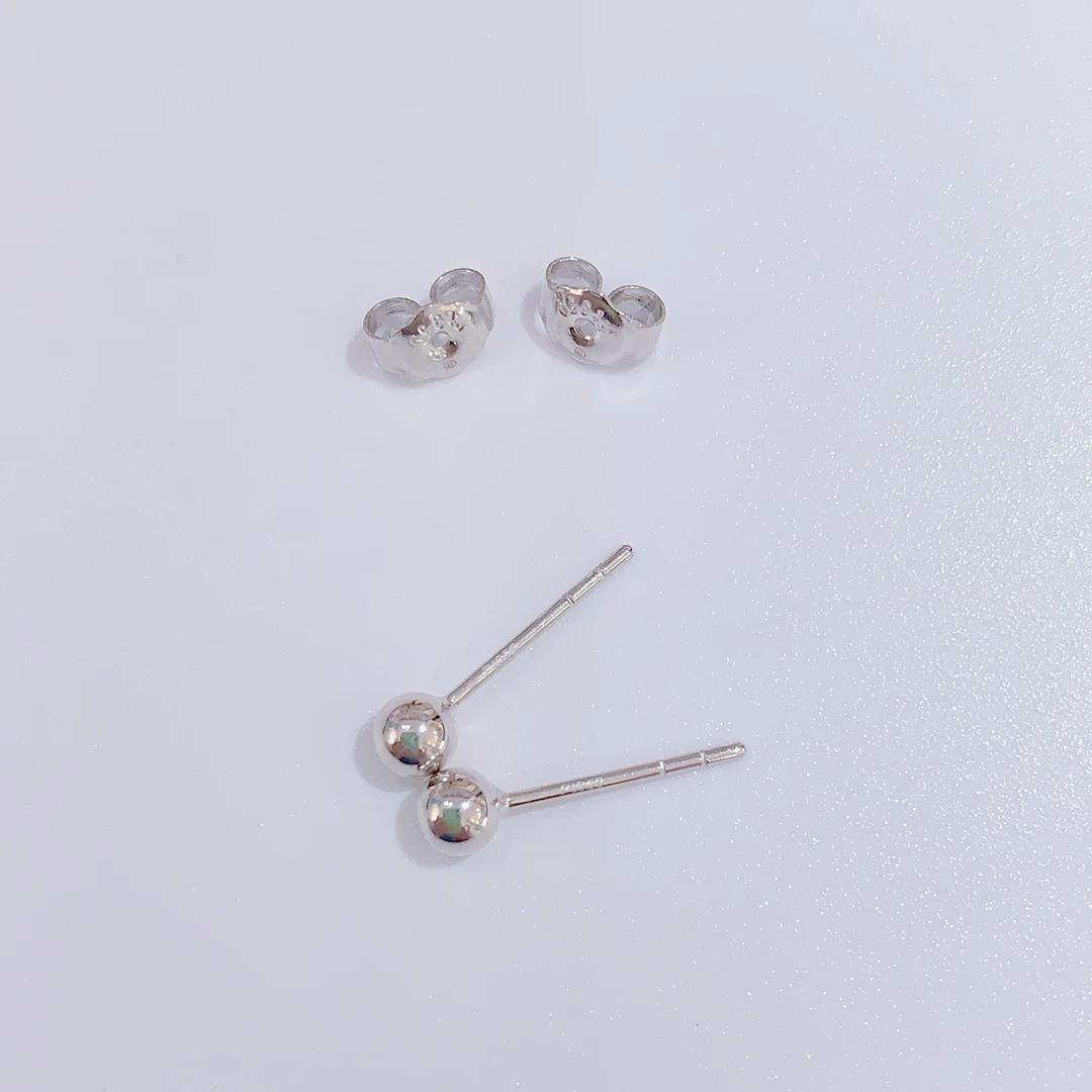 铂金pt950豆豆耳钉甜美设计女日韩耳钉耳饰简约饰品百搭气质