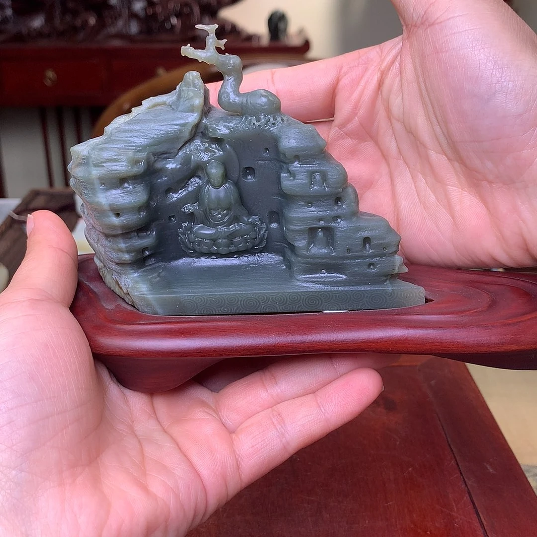 和田玉未镶嵌摆件