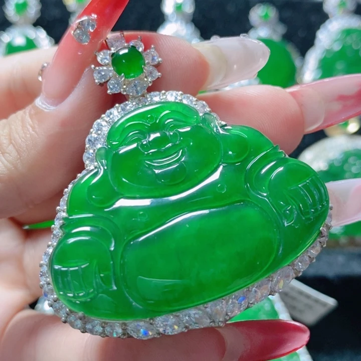 翡翠颈饰银S925镶嵌