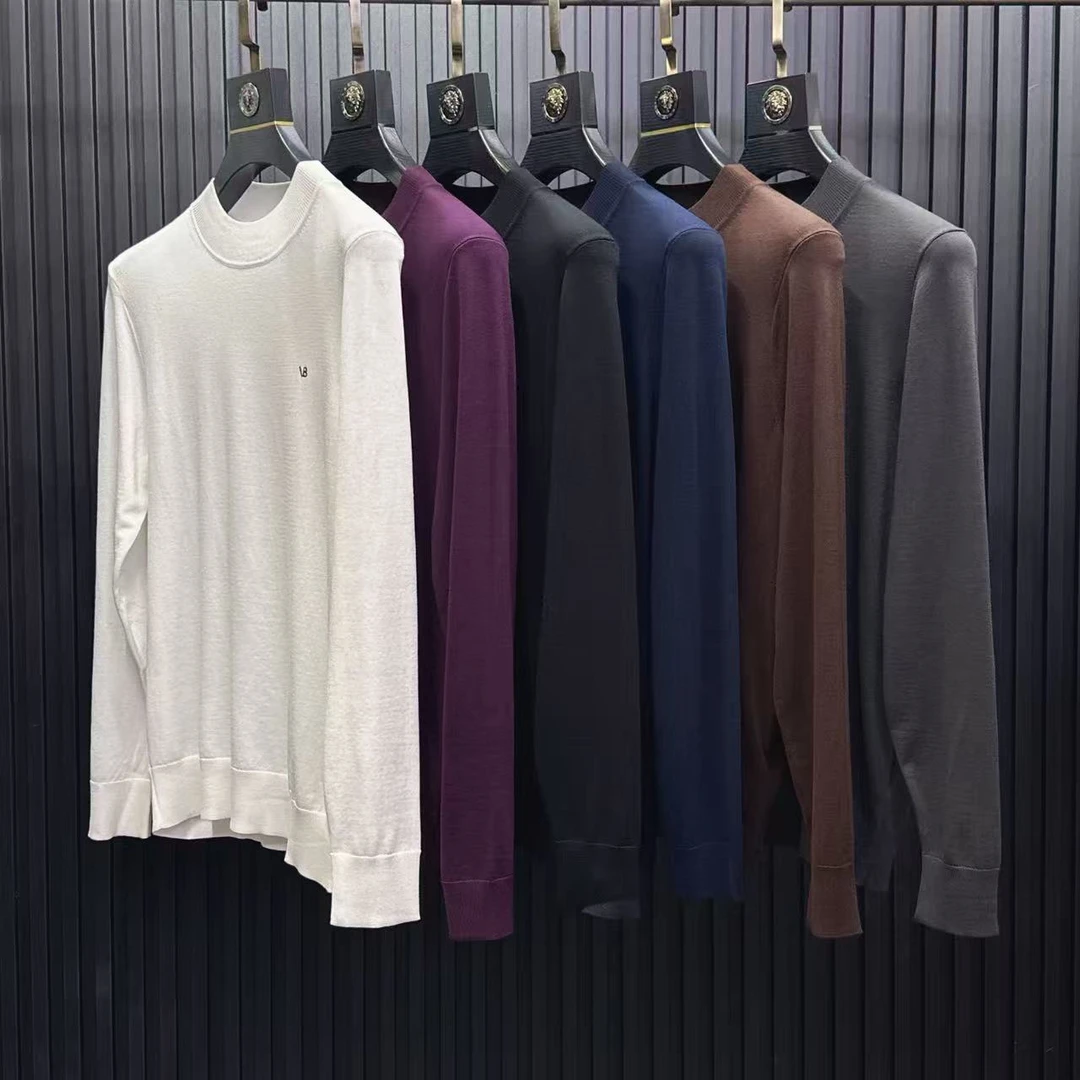 53220｜黑标系列小标款｜男士秋冬绢丝蓉莱塞尔长袖针织衫毛衣广州