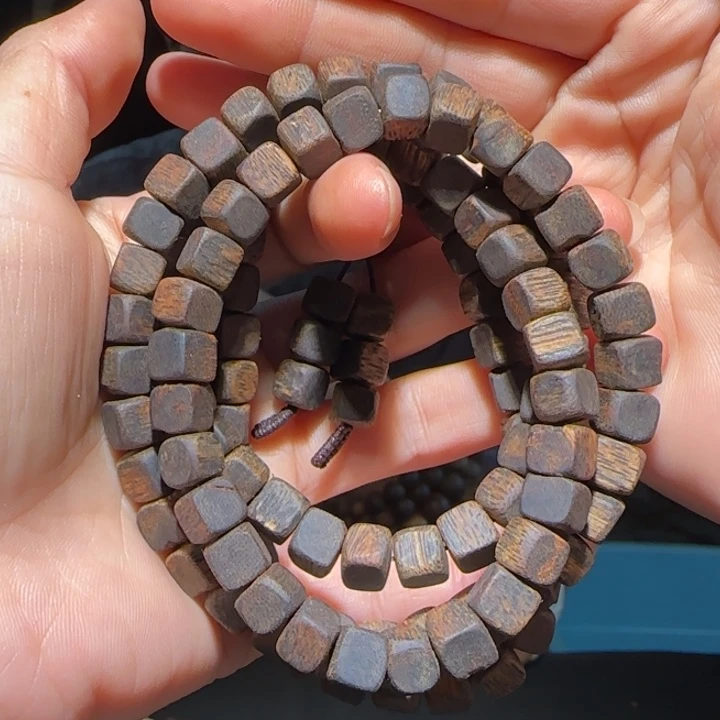 手串沉香虎斑棋沉水链子43.5克