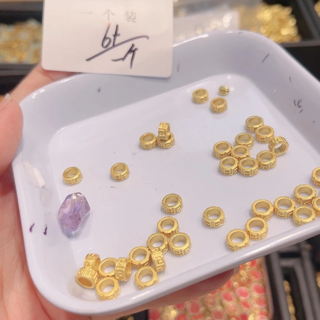 水晶珠宝半成品银S925镀金镶嵌85