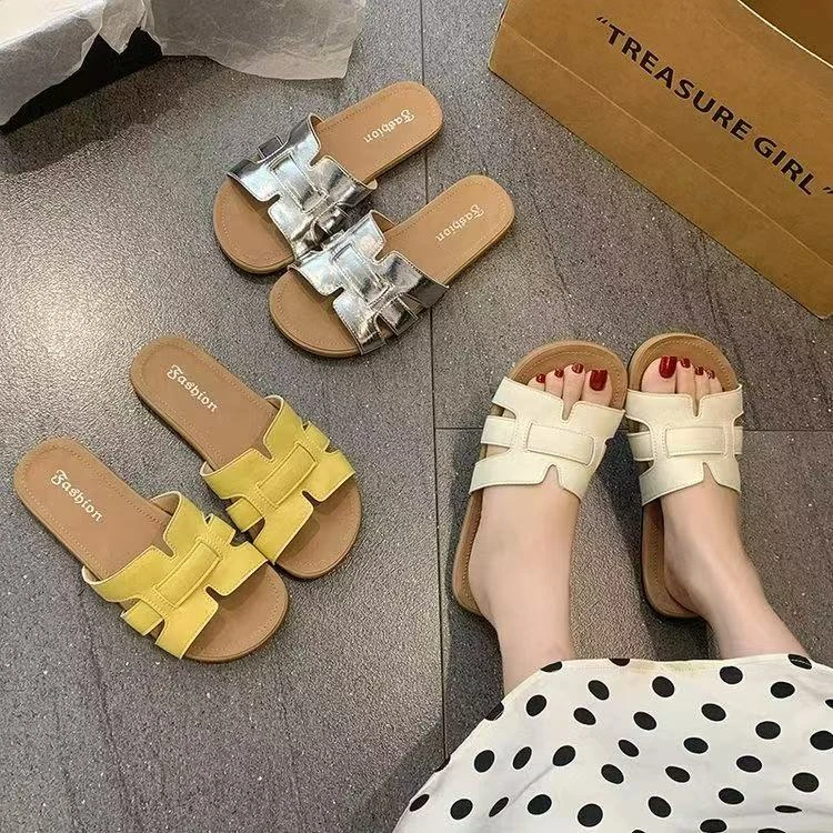 夏休闲款法式拖鞋女新款配裙子仙女风拖鞋688-1