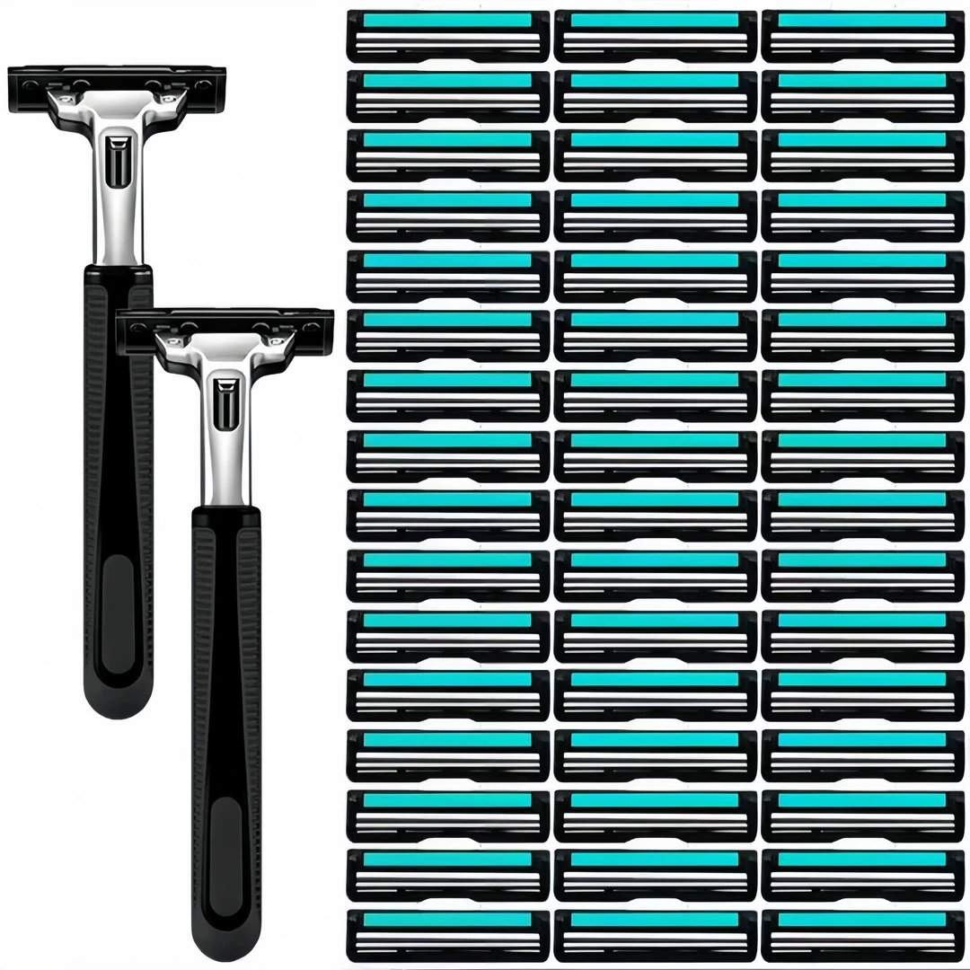 新款双层刀片手动剃须刀男士防刮伤老式刮胡刀双层刀片老款剃须刀